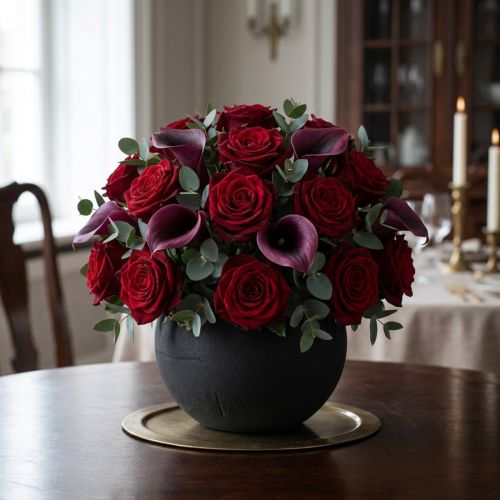 Boule en mousse florale enfichable matière noir Ø20cm | Floristik24.be