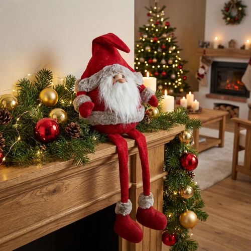 Tabouret bord Père Noël figure décorative Noël 28×22×88cm | Floristik24.be