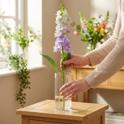 Levkoje fleur artificielle lilas Fleur de jardin artificielle 78cm | Floristik24.be