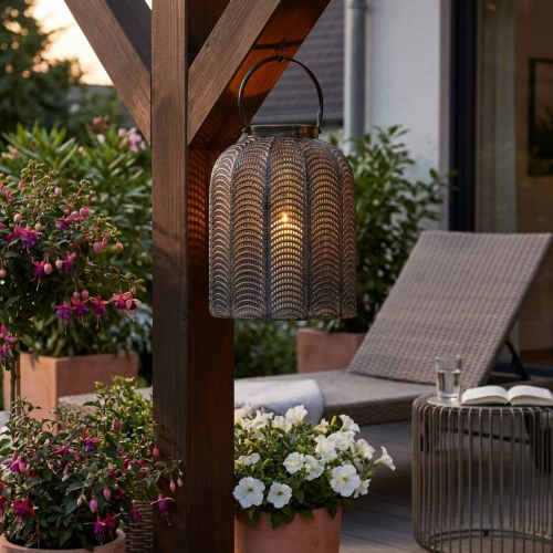 Lanterne décorative lanterne à suspendre décoration métal Ø25.5cm H43cm | Floristik24.be