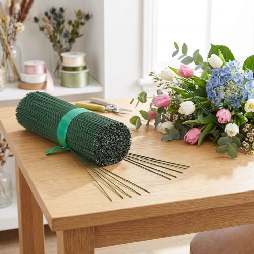 Fil enfichable peint en vert 0,9/400 mm 2,5kg | Floristik24.be
