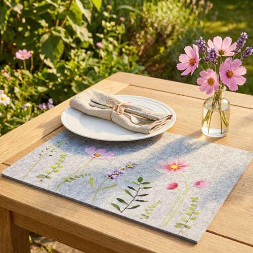 Set de table set de table feutre fleurs 45x4,5x35cm 4pcs | Floristik24.be