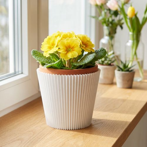 Poignets plissés blanc 8,5cm 100 pièces | Floristik24.be