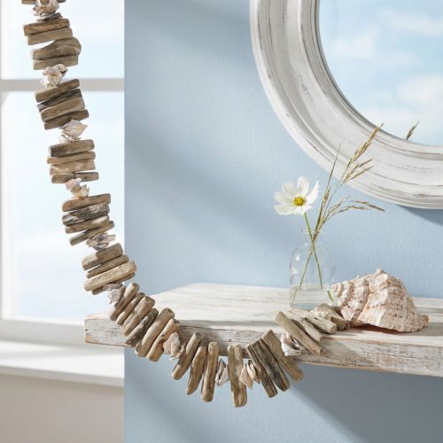 Déco guirlande coquillages et bois flotté 90cm | Floristik24.be