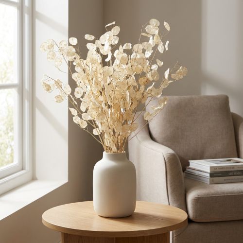 Article Lunaria Deco Moon Violet Feuille d'Argent Séchée 90cm 100g