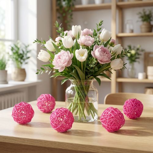 Article Boules décoratives rose Ø7cm 18 pcs