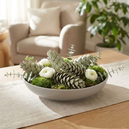 Cônes décoratifs Strobus vert pomme blanc lavé 15-20 cm 50 pièces | Floristik24.be