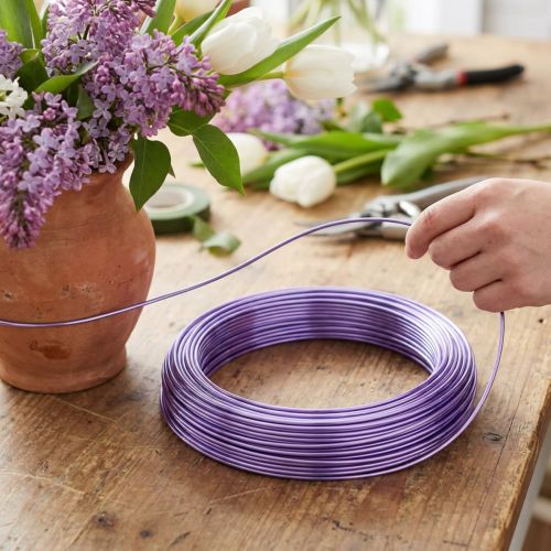 Fil d'aluminium 2mm 100g lavande | Floristik24.be