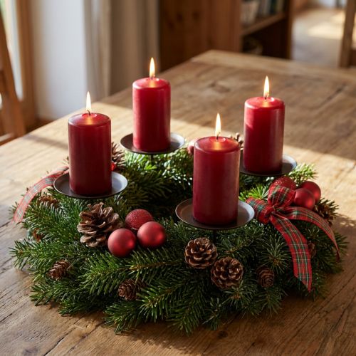 Bougeoir marron différentes tailles 4pcs | Floristik24.be