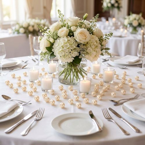 Perles décoratives Ø10mm champagne 115 pièces | Floristik24.be