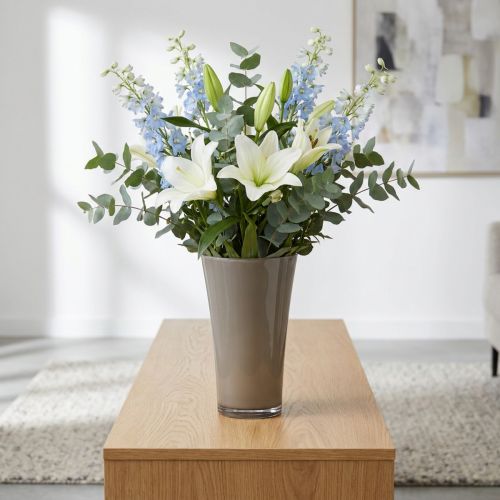 Vase "Fizzy" gris platine Ø28,5cm H45cm 1 pc | Floristik24.be