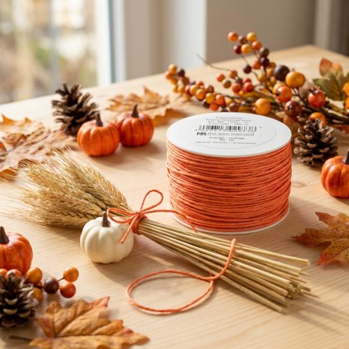 Cordon papier enroulé Ø2mm 100m Orange | Floristik24.be
