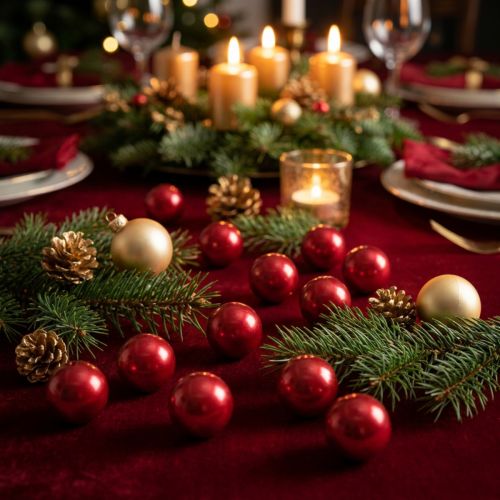 Perles décoratives Ø2cm rouge 12 pcs | Floristik24.be
