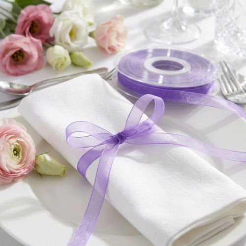 Ruban organza ruban cadeau ruban violet lisière 6mm 50m | Floristik24.be