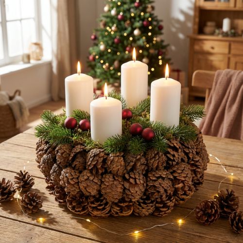 Article Pot de plantation rond en pomme de pin, 30 cm