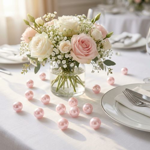 Perles décoratives Ø2cm rose 12 pcs | Floristik24.be