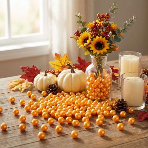 Perles décoratives Ø10mm orange 115 pcs | Floristik24.be