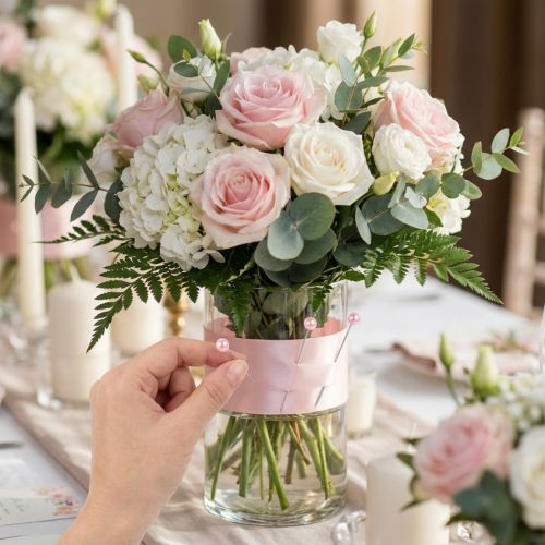 Epingles Tête Perle Ø6mm 65mm Rose | Floristik24.be