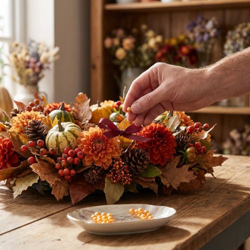 Aiguilles tête perle Ø6mm 65mm orange | Floristik24.be