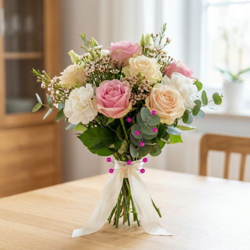 Epingles Tête Perle Rose Ø10mm 60mm | Floristik24.be