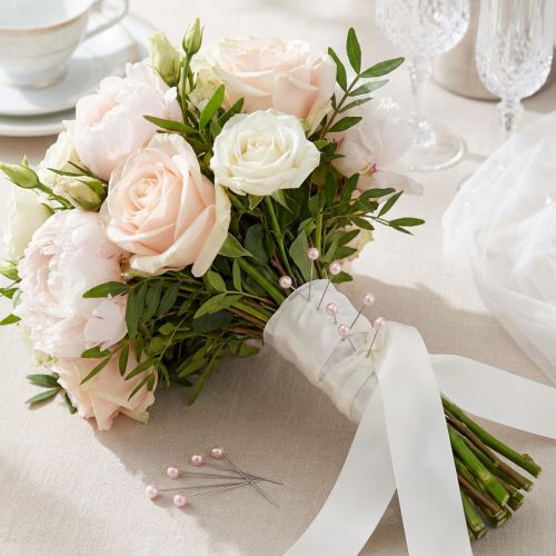 Epingles Tête Perle Rose Ø10mm 60mm | Floristik24.be