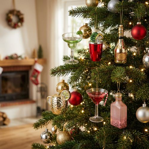 Mini décorations de cocktail à suspendre au sapin de Noël, 14 cm, lot de 6 | Floristik24.be