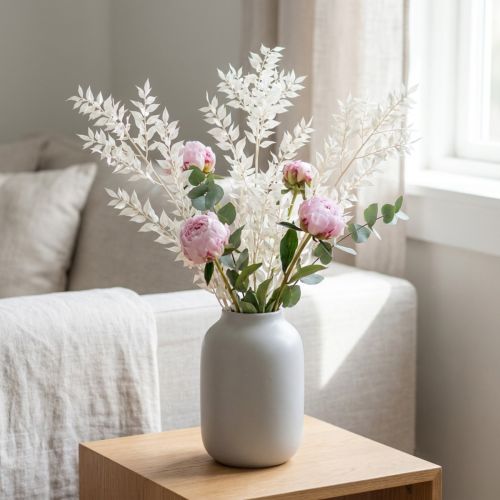 Branches de Ruscus branches décoratives fleurs séchées blanchies 10 pcs | Floristik24.be