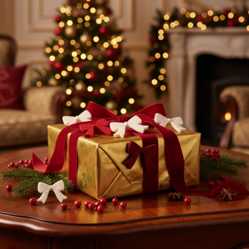 Article Nœuds décoratifs assortis, assortiment de 48 pièces, pour décorations de Noël et loisirs créatifs, 5 cm.