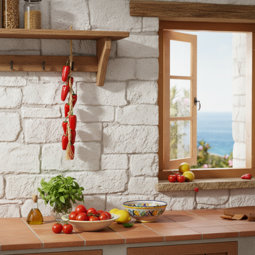 Cintre déco rouge poivre sur brin naturel été L60cm | Floristik24.be