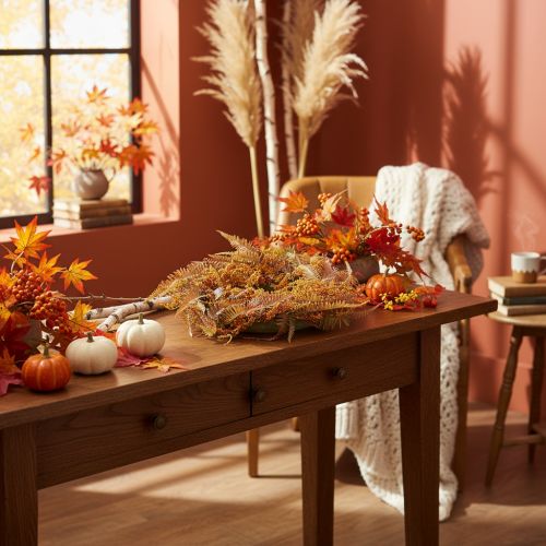Couronne de fougère artificielle pour table et porte 35 cm | Floristik24.be