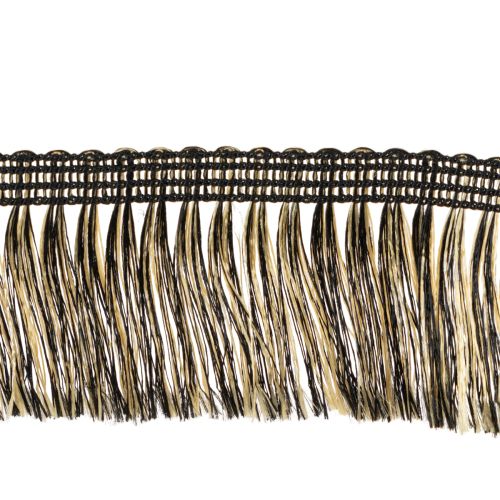 Bordure à franges noires et dorées 4 cm x 25 m - Idéale pour la décoration de couronnes, les rubans de deuil et les accessoires vintage acheter | Floristik24.be