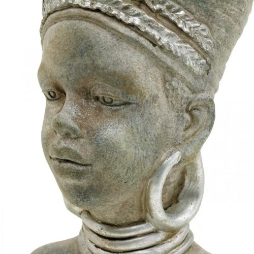 Floristik24 Tête de plante buste femme africaine pot de fleurs en céramique H29cm