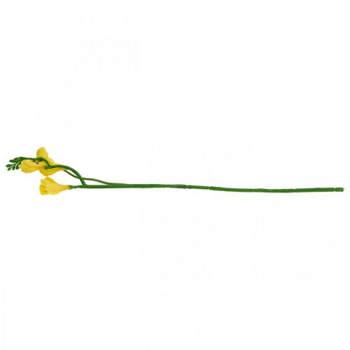 Floristik24 Freesias, fleurs artificielles, freesias en bouquet jaune L64cm 6pcs
