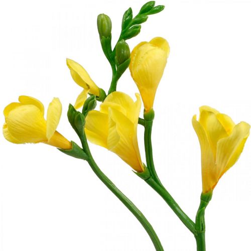 Article Freesias, fleurs artificielles, freesias en bouquet jaune L64cm 6pcs