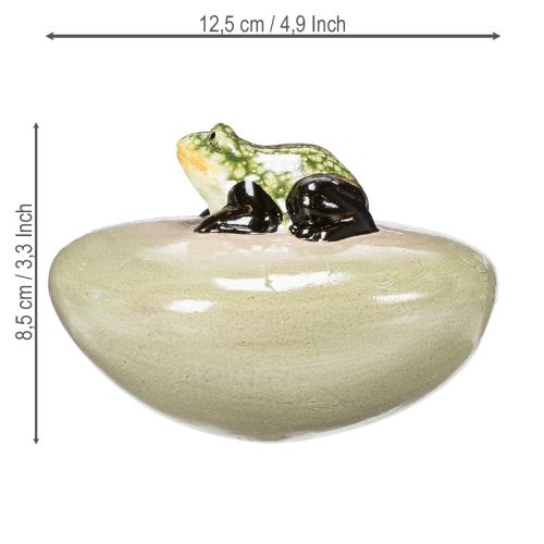 Article Grenouille décorative sur pierre pour décoration saisonnière, 13 cm, lot de 3