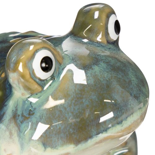 Article Figurine de grenouille, décoration estivale en céramique pour la maison et le balcon, 12 cm, lot de 3.