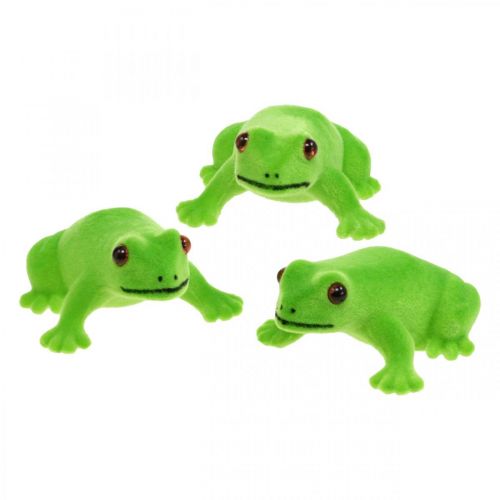 Floristik24 Grenouille décoration figure verte décoration de table décoration vitrine 7.5cm 9pcs