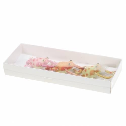 Floristik24 Grenouilles décoratives à pois et fil 7,5 cm 3 pièces triées