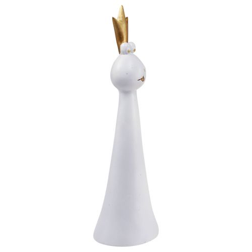 Article Figurine Décorative Grenouille Prince Grenouille Or Blanc H30,5 cm