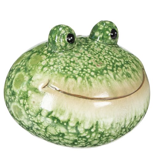 Floristik24 Figurine décorative de grenouille pour une décoration ludique de la maison et du jardin, verte, 11 cm, lot de 2