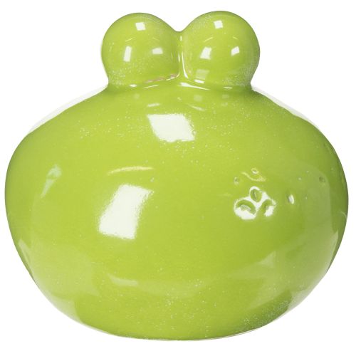 Article Figurine décorative grenouille, adorable figurine en céramique pour décorer une table de salon, 18 cm