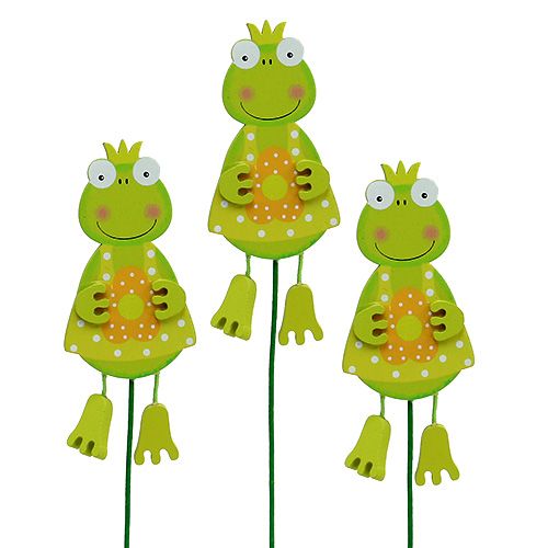 Floristik24 Fille grenouille avec fleur verte 11,5cm 15pcs