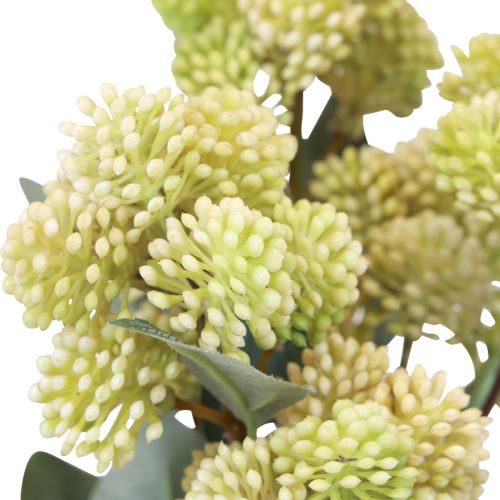 Article Grosse Poule Vert Sedum Stonecrop Fleurs Artificielles 41cm 3pcs