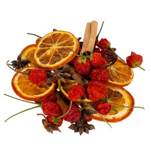 Floristik24 Ensemble de décorations de tranches d'orange séchées avec cannelle et étoiles pour une décoration de table festive 70 g