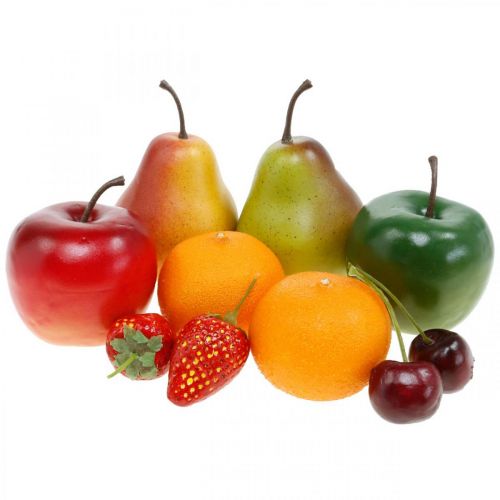 Floristik24 Fruits déco, mélange de fruits artificiels L5–8,5cm