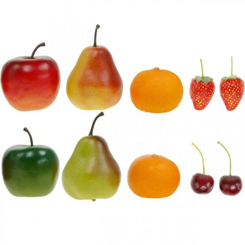 Floristik24 Fruits déco, mélange de fruits artificiels L5–8,5cm