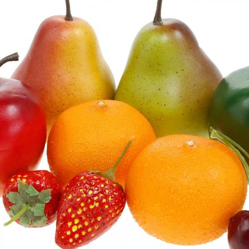 Fruits décoratifs, mélange de fruits artificiels L5–8.5cm
