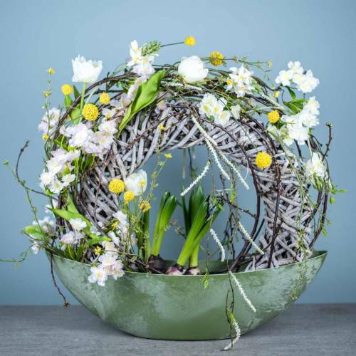 Floristik24 Décoration de printemps tulipes en bouquet blanc 26,5cm 5pcs