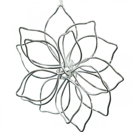 Floristik24 Décoration printanière, fleur en fil de fer, fleur en métal, décoration mariage, pendentif déco été 6pcs