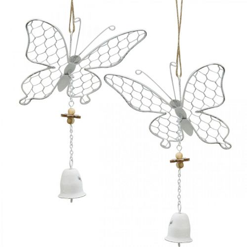 Article Décoration de printemps, papillons en métal, Pâques, pendentif de décoration papillon 2pcs